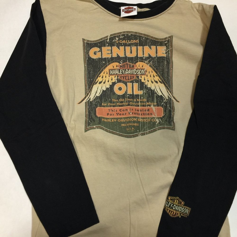 Harley-Davidson Motor Cycles Baton Rouge, Louisiana Small Genuine Oil 3/4 Sleeve